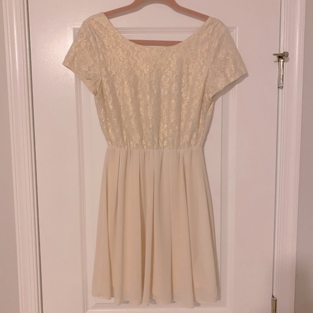 Champagne mini dress by buttons TM